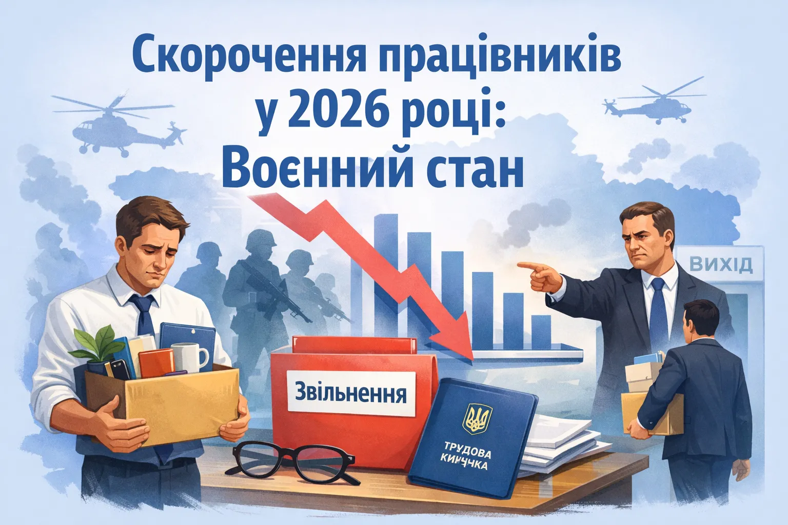 Скорочення працівників під час воєнного стану у 2026 році: