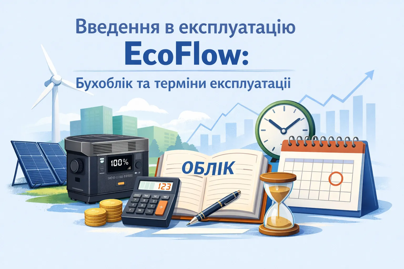 Введення в експлуатацію EcoFlow: бухоблік і терміни експлуатації