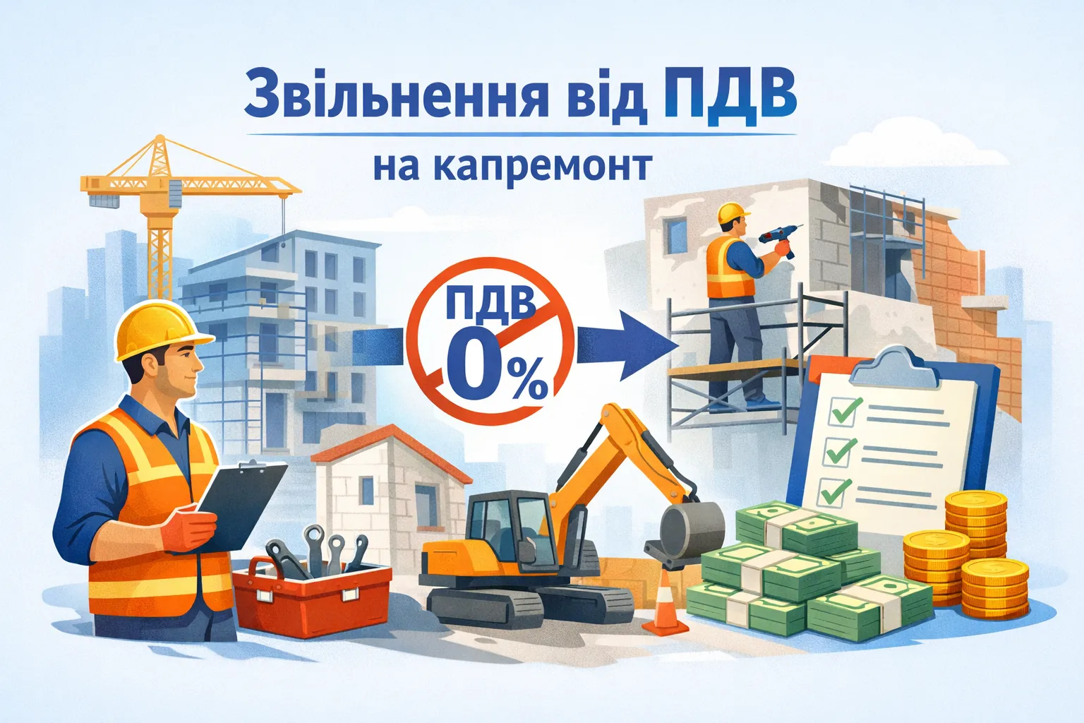 Звільнення від оподаткування ПДВ операцій з капітального ремонту