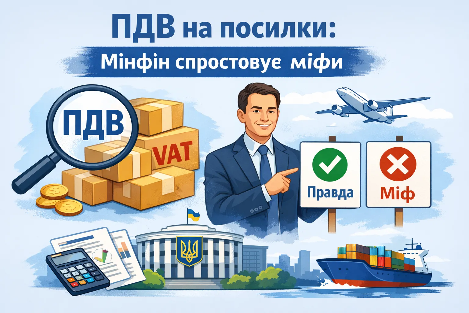 ПДВ на посилки: Мінфін спростовує головні міфи