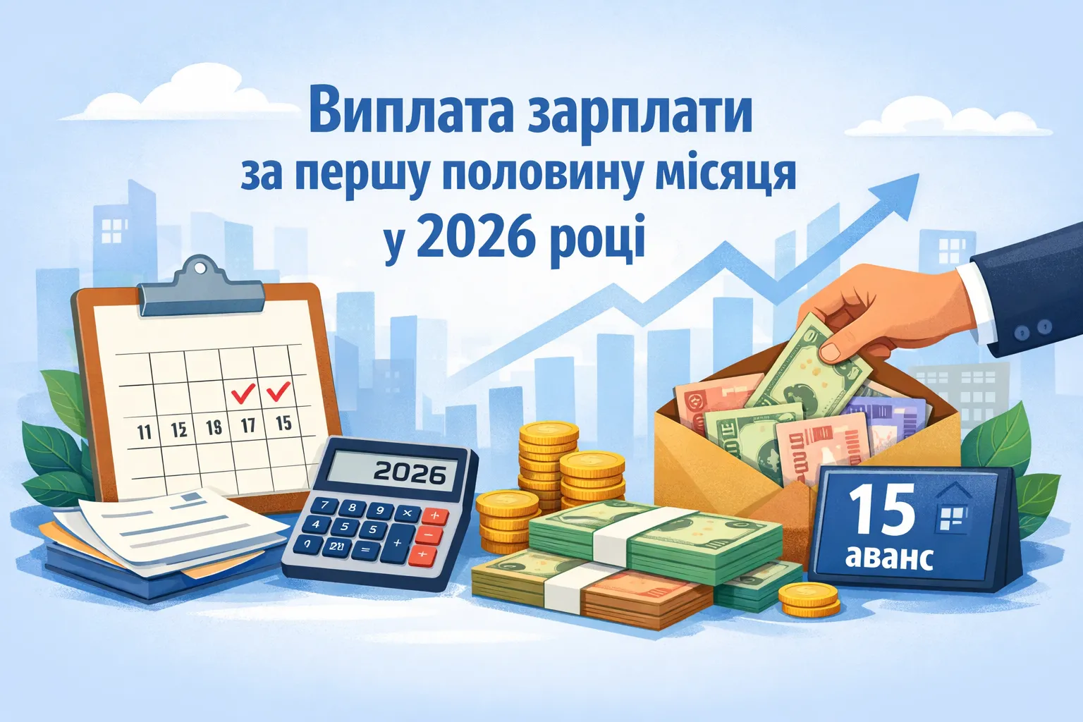 Як правильно виплачувати зарплату за першу половину місяця у 2026 році