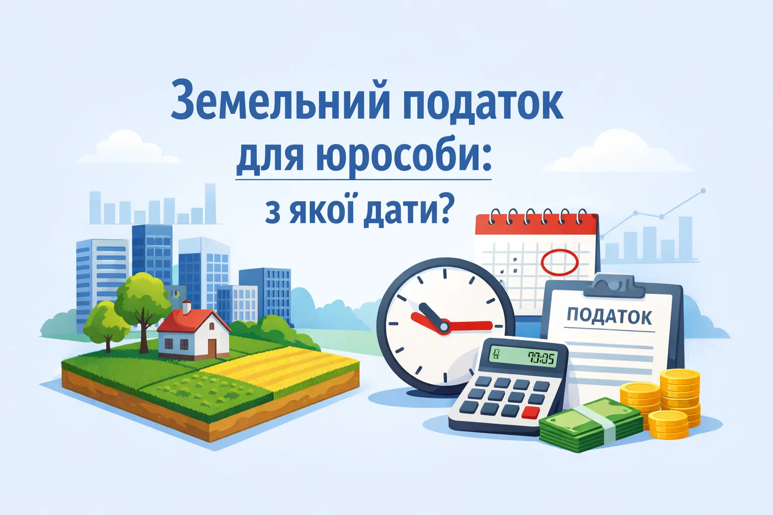 Земельний податок для юрособи: від якої дати