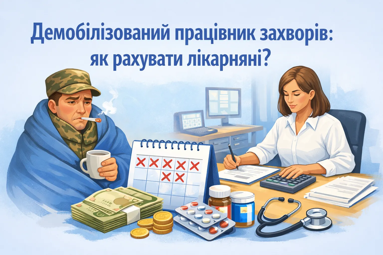 Демобілізований працівник захворів: як рахувати лікарняні правильно