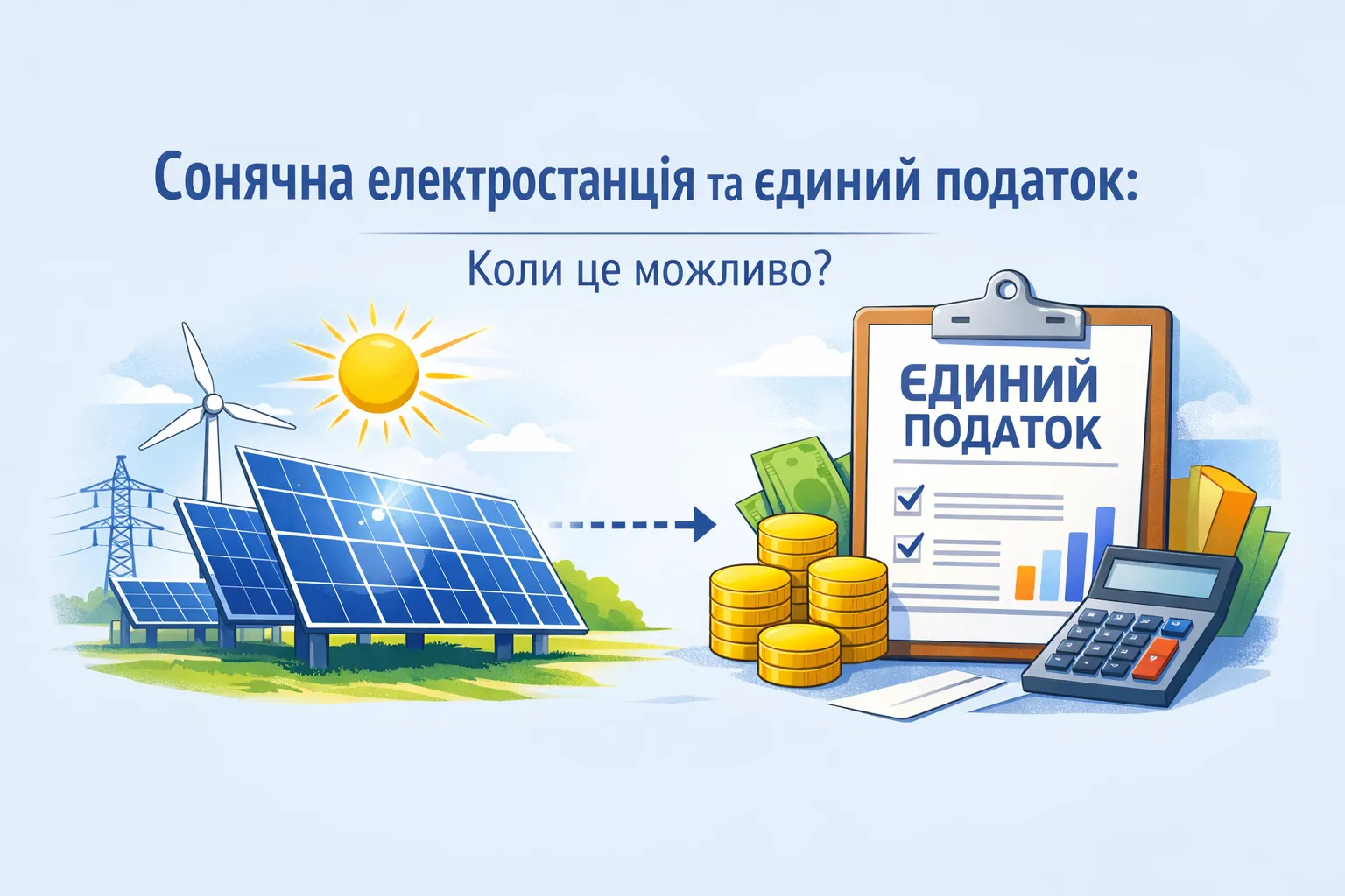 Сонячна електростанція і єдиний податок: коли можна