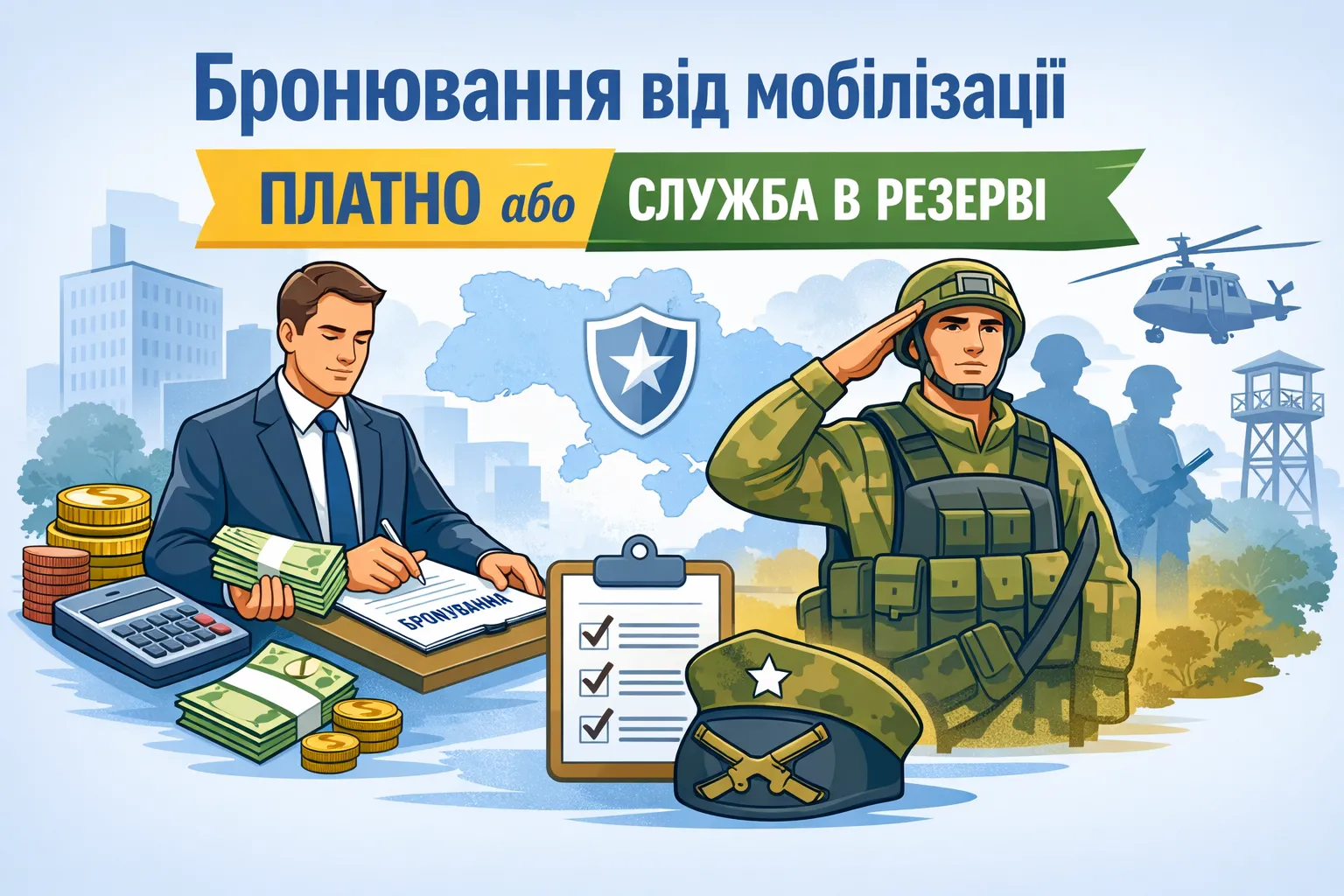 Бронювання від мобілізації стане платним або з обов’язковою службою в резерві