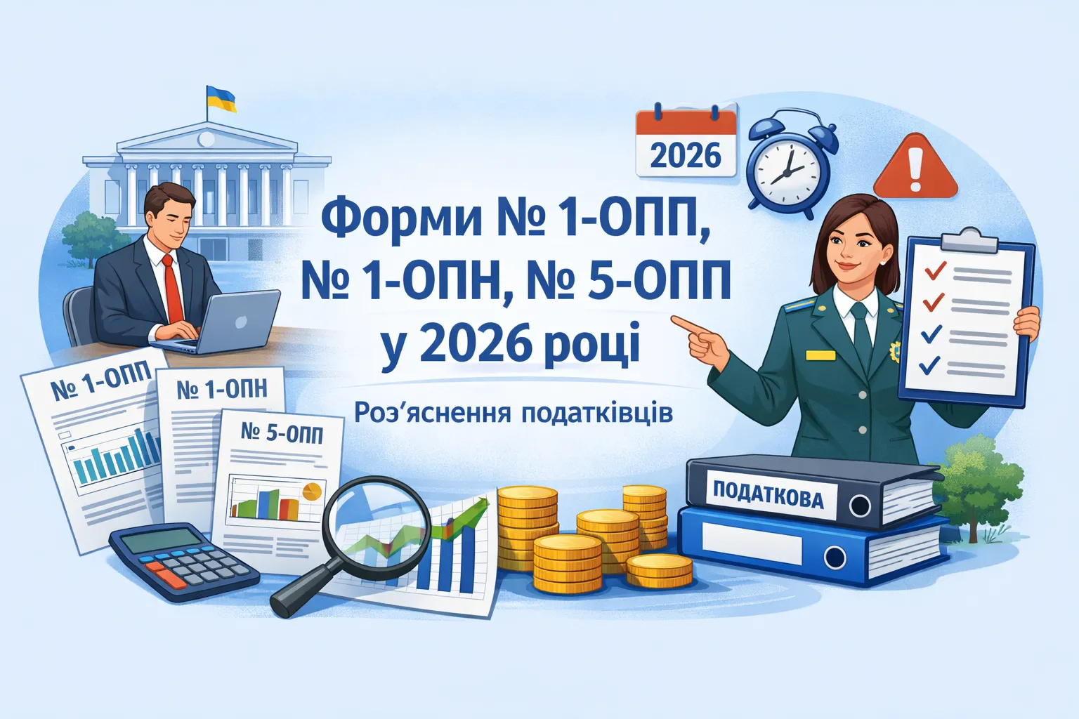 Подання заяв за формами № 1-ОПП, № 1-ОПН та № 5-ОПП у 2026 році: роз’яснення податківців