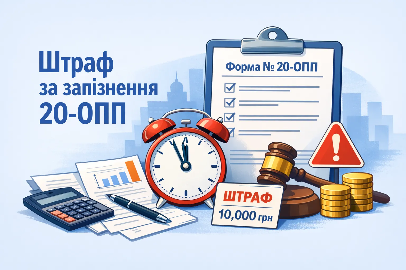 Штраф за несвоєчасне подання заяв за формою № 20-ОПП