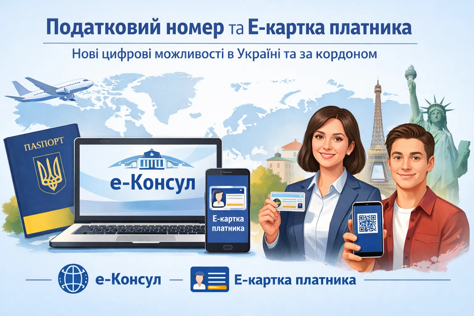 Податковий номер через «е-Консул» та Е-картка платника – нові цифрові можливості для громадян в Україні та за кордоном