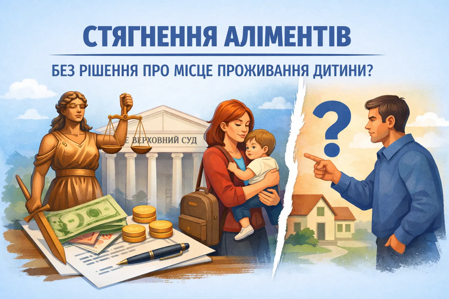 Верховний Суд пояснив, чи можна стягнути аліменти без рішення про місце проживання дитини