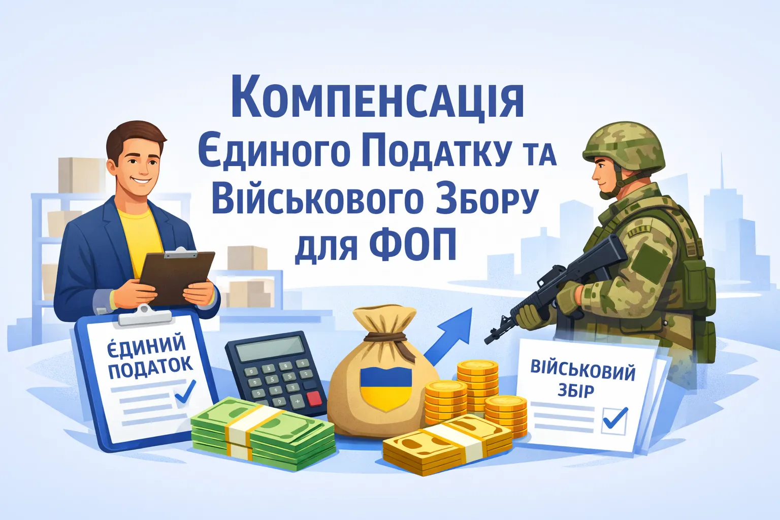 Окрема компенсація єдиного податку і військового збору спрощенцю