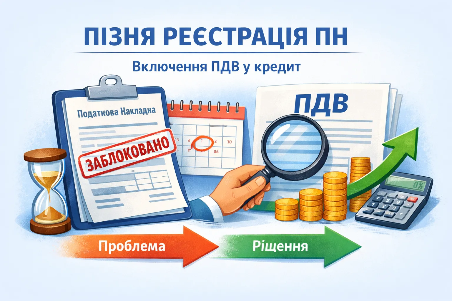 Заблокована ПН зареєстрована пізно: як включити ПДВ у кредит