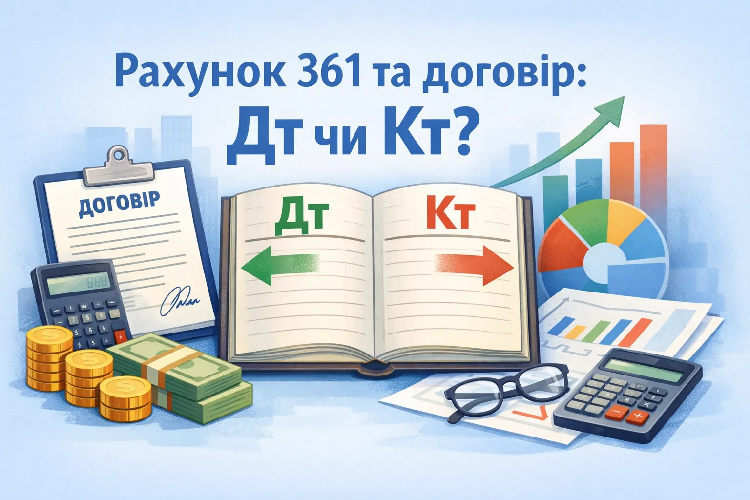 Один рахунок 361 і договір: як рознести в баланс Дт і Кт?