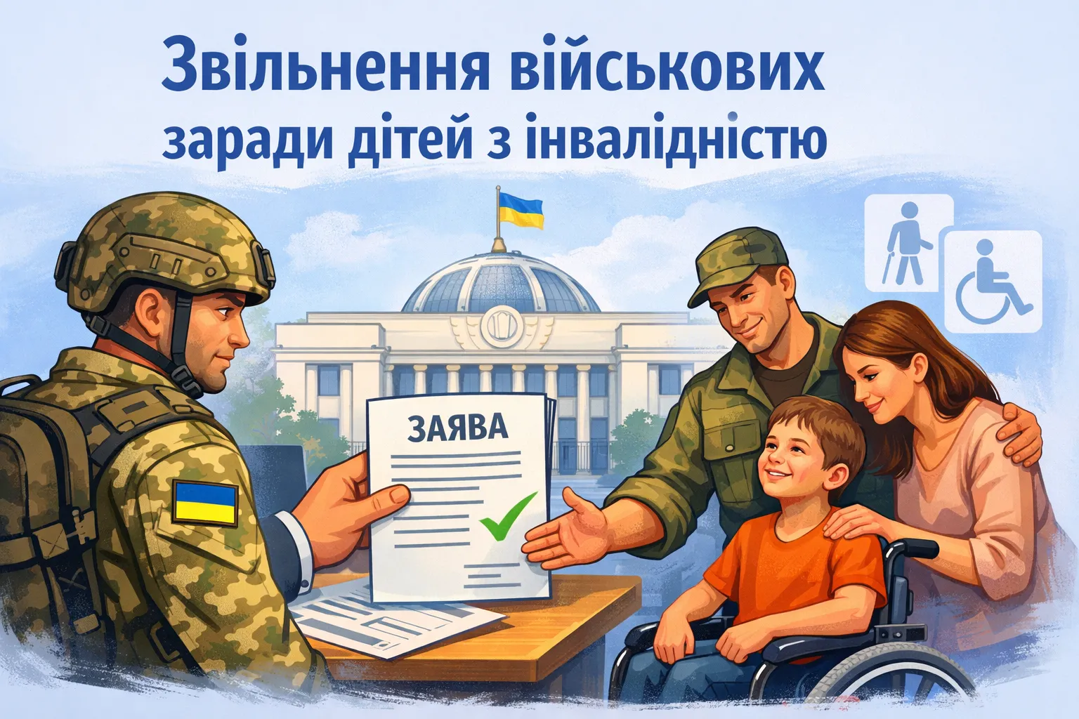 Парламент може дозволити військовим звільнятися зі служби для догляду за дітьми з інвалідністю