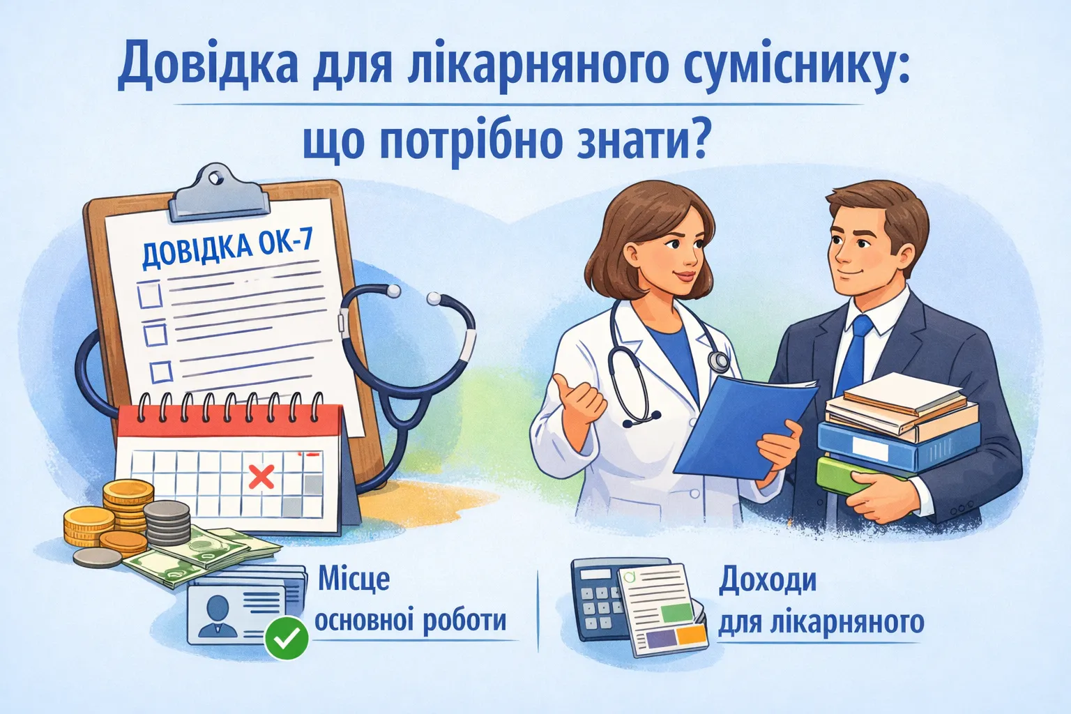 Довідка для нарахування лікарняного суміснику: яка і для чого? Довідка для нарахування лікарняного суміснику: яка і для чого?