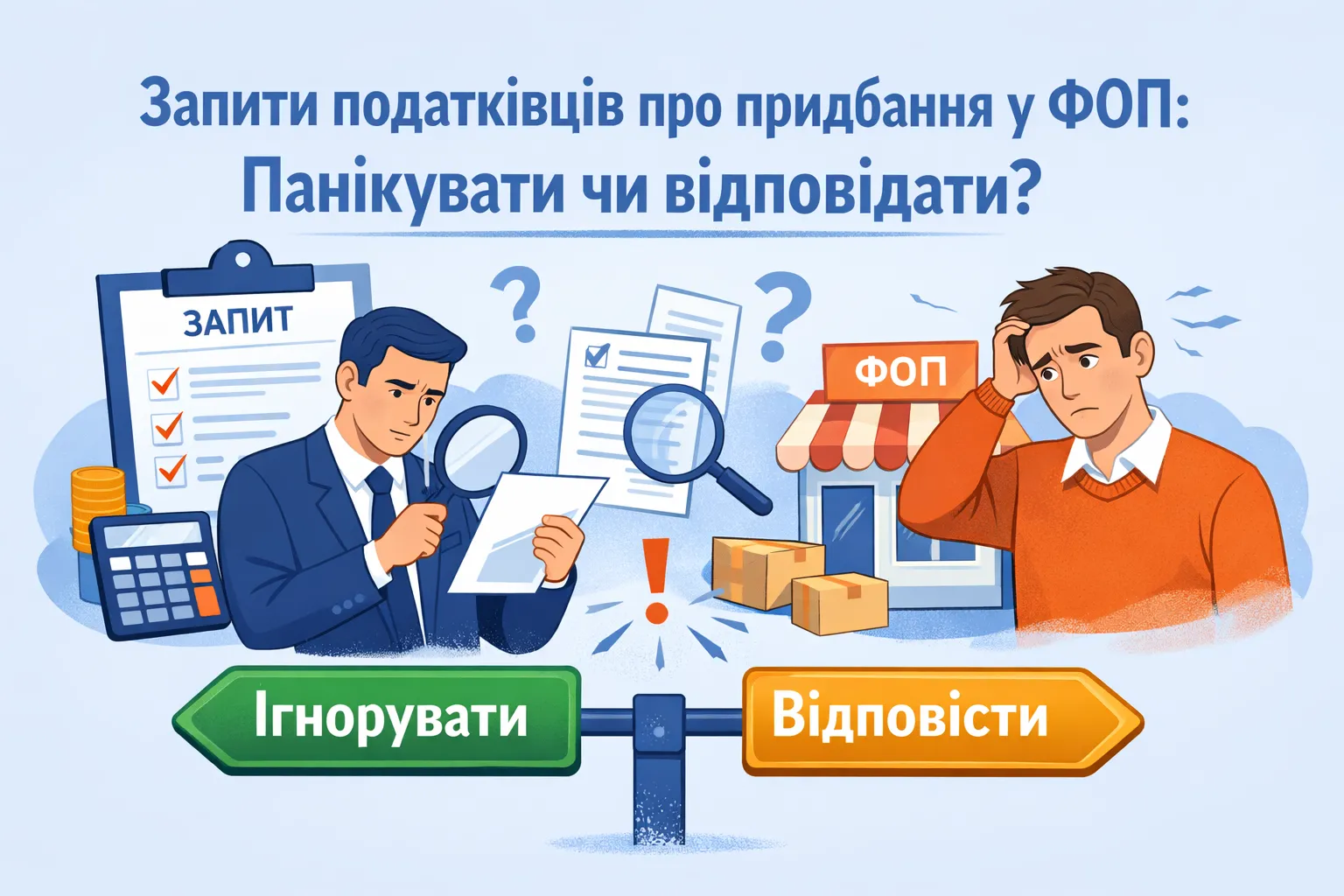 Запити податківців про придбання у ФОП: панікувати чи відповідати? Запити податківців про придбання у ФОП: панікувати чи відповідати?