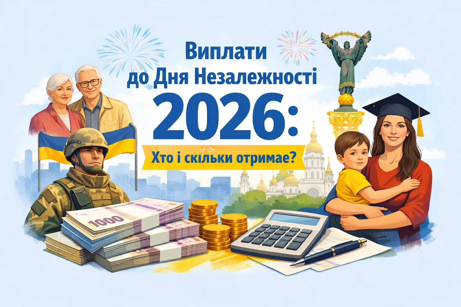 Выплаты ко Дню Независимости 2026 - кто и сколько получит в 2026 году