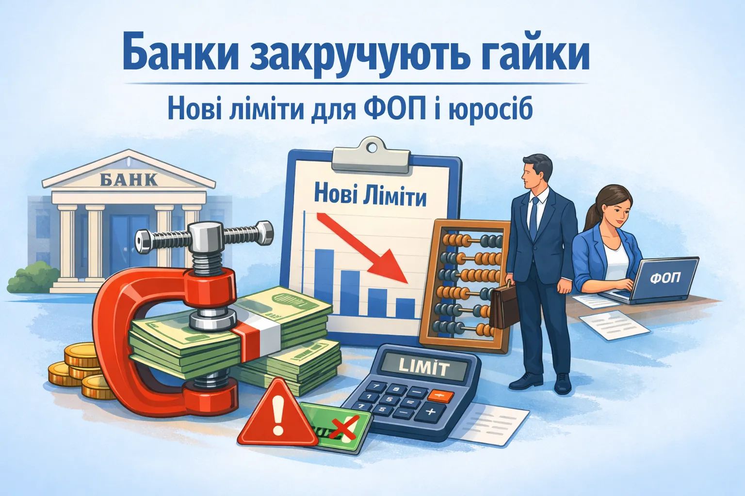 Банки закручують гайки: нові ліміти для ФОП і юросіб