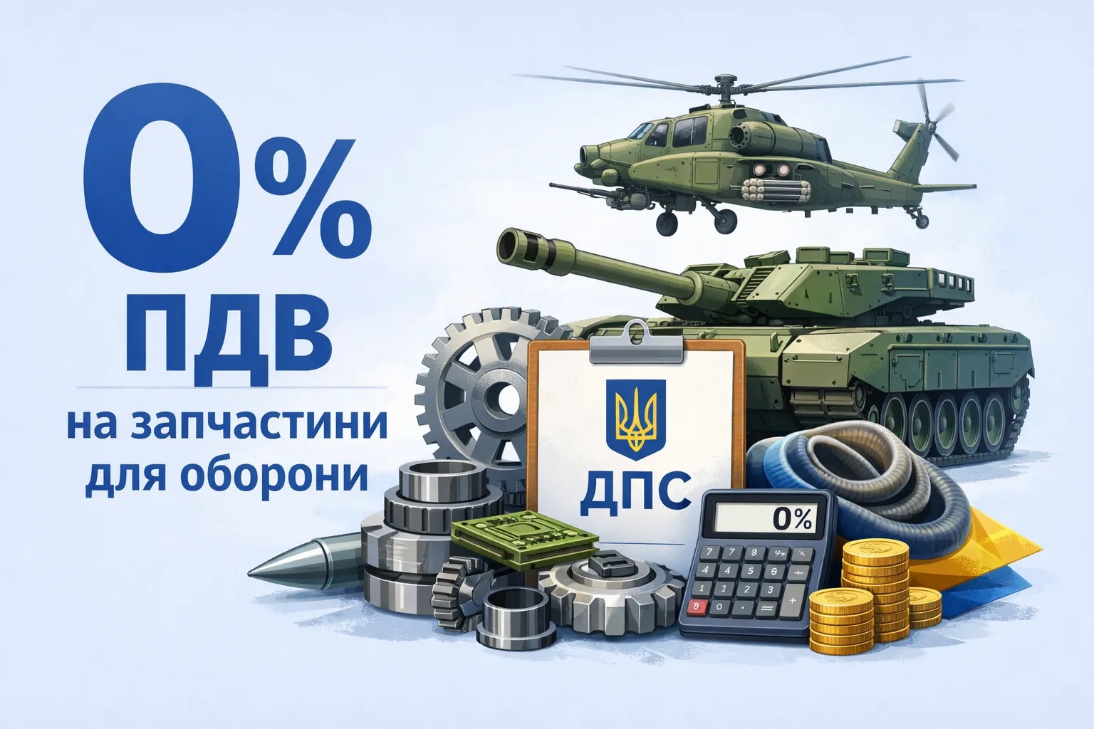 Нульова ставка ПДВ на запчастини для оборони: позиція ДПС