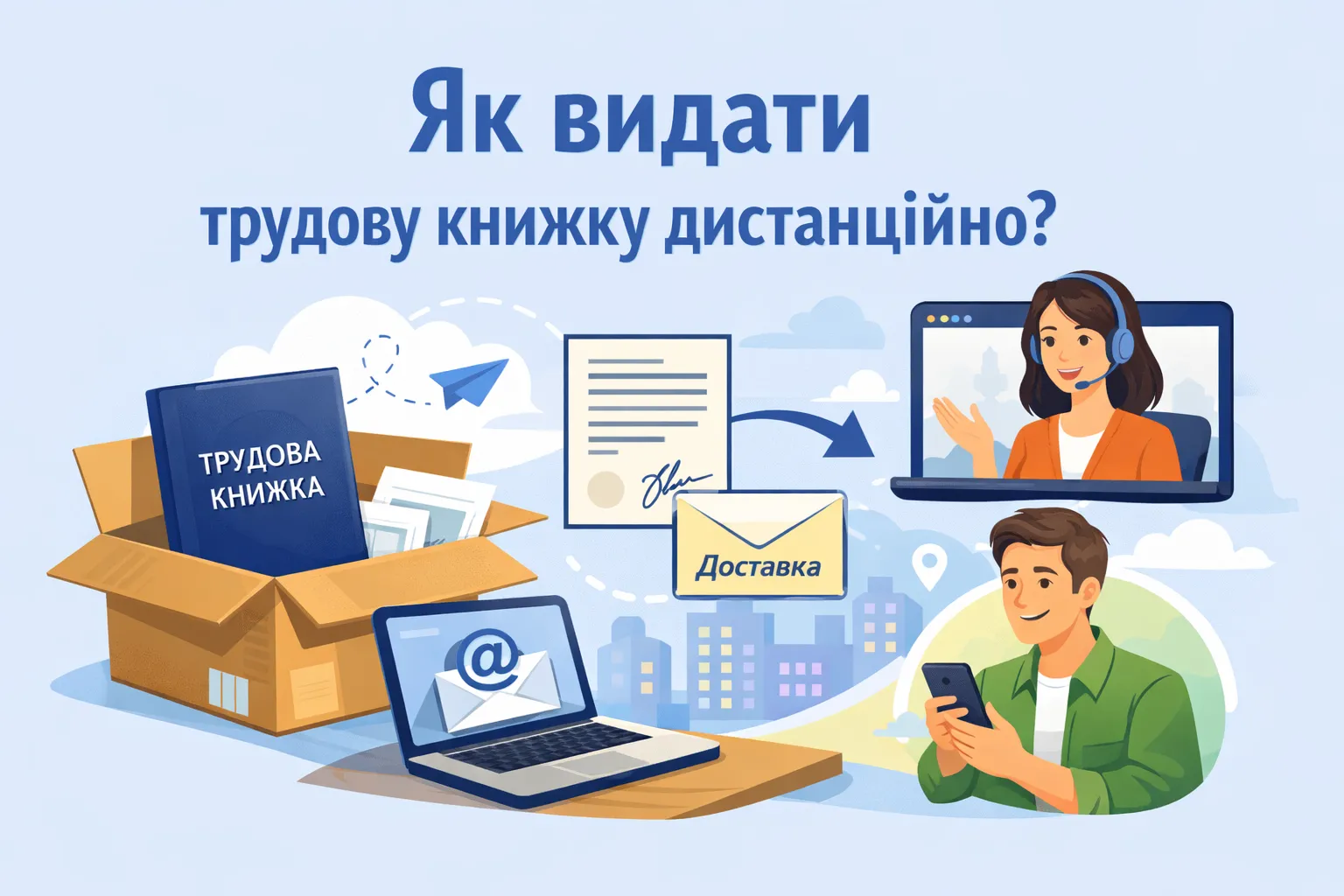Працівник не може приїхати: як видати трудову книжку