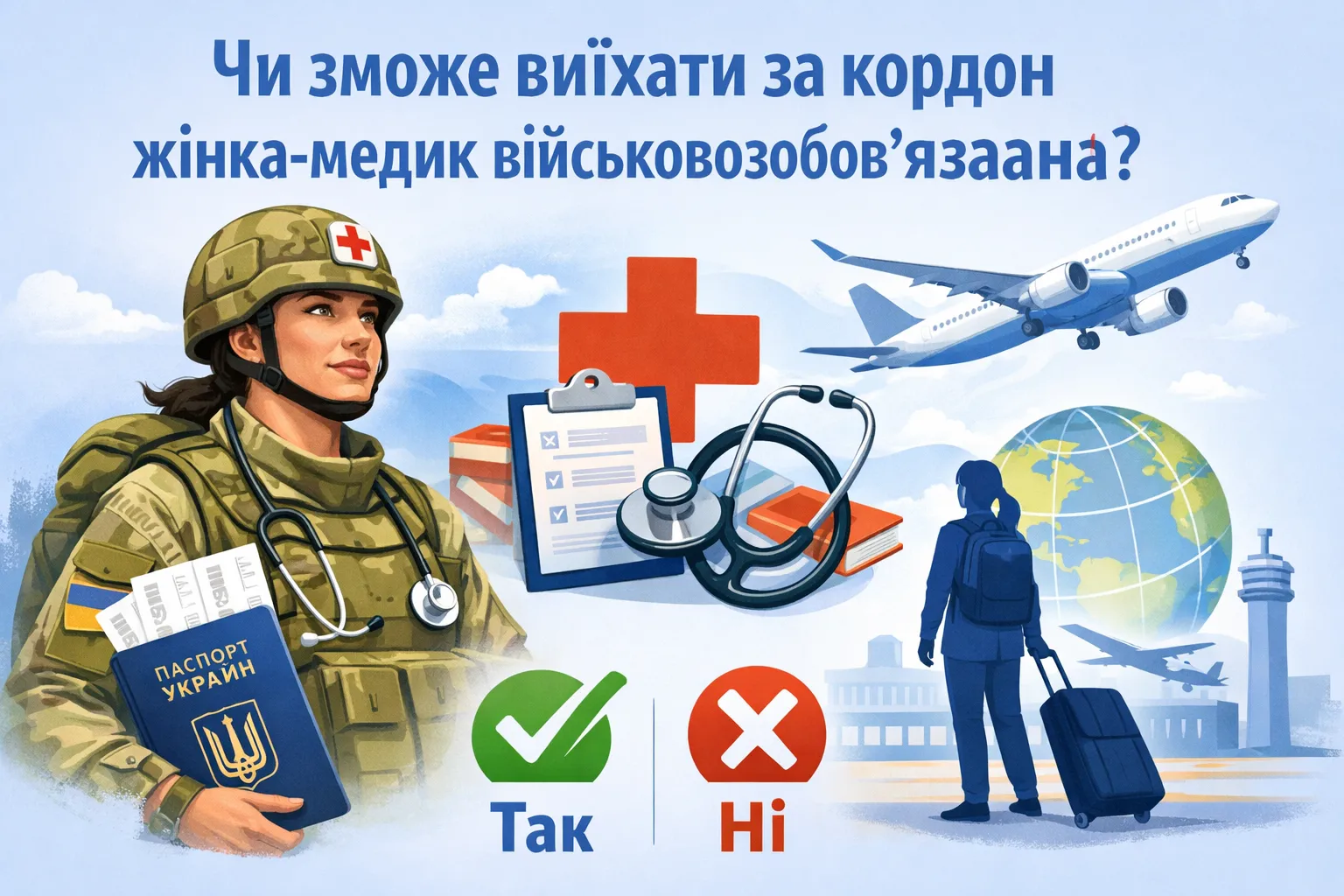 Чи може виїхати за кордон військовозобов’язана жінка-медик?