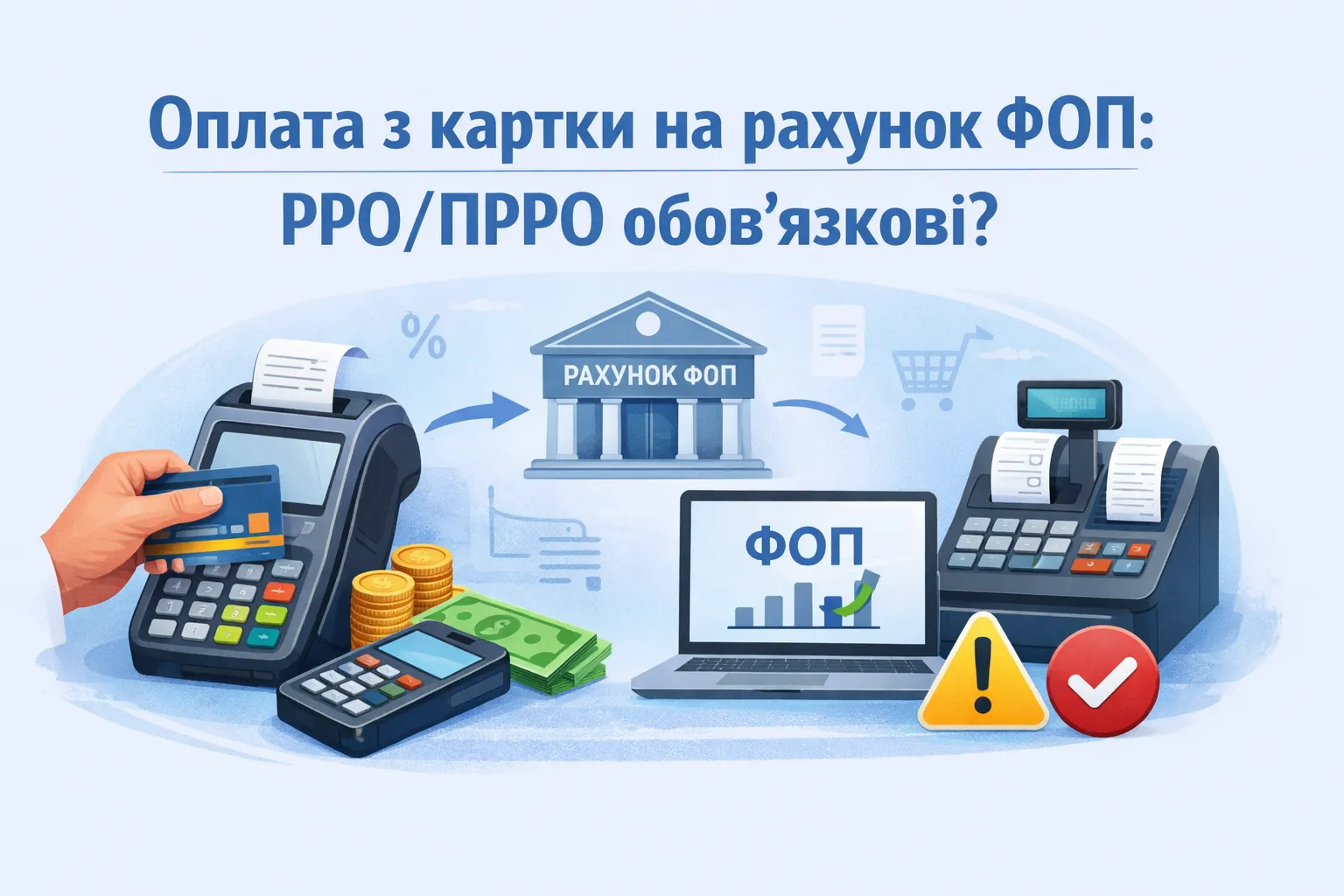 ФОП‑єдинник, оплата з картки на рахунок: РРО/ПРРО обов’язковий?