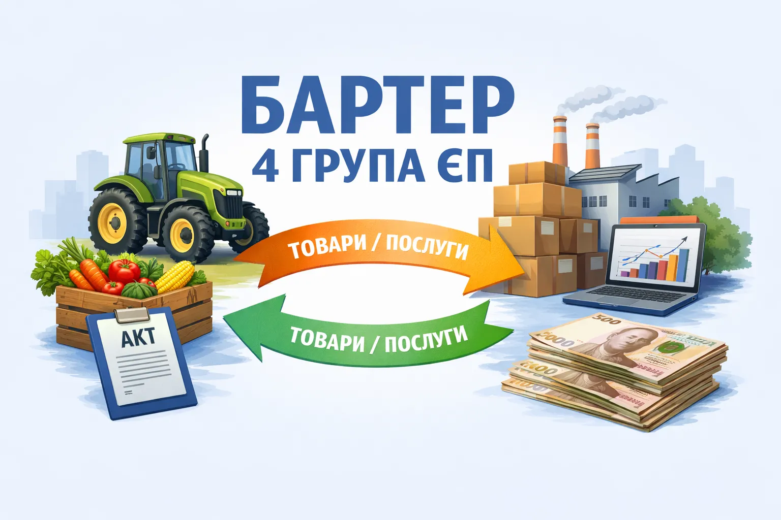 Бартерні операції юросіб на ЄП 4 групи