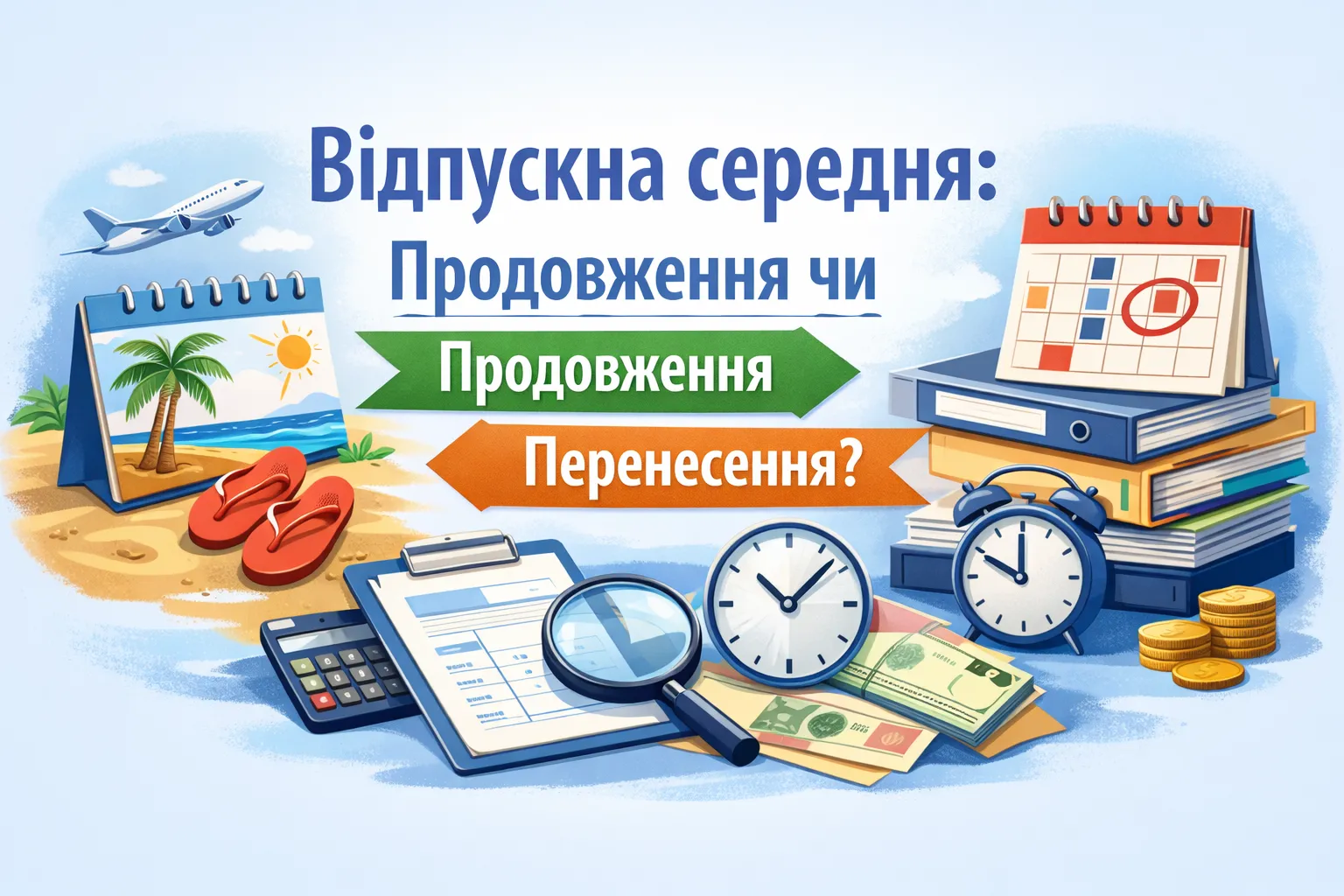 Як діяти з відпускною середньою при продовженні / перенесенні відпустки