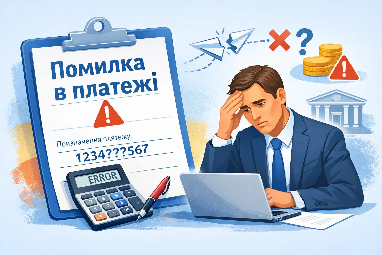 Помилка в «Призначенні платежу»: що передбачено для платника