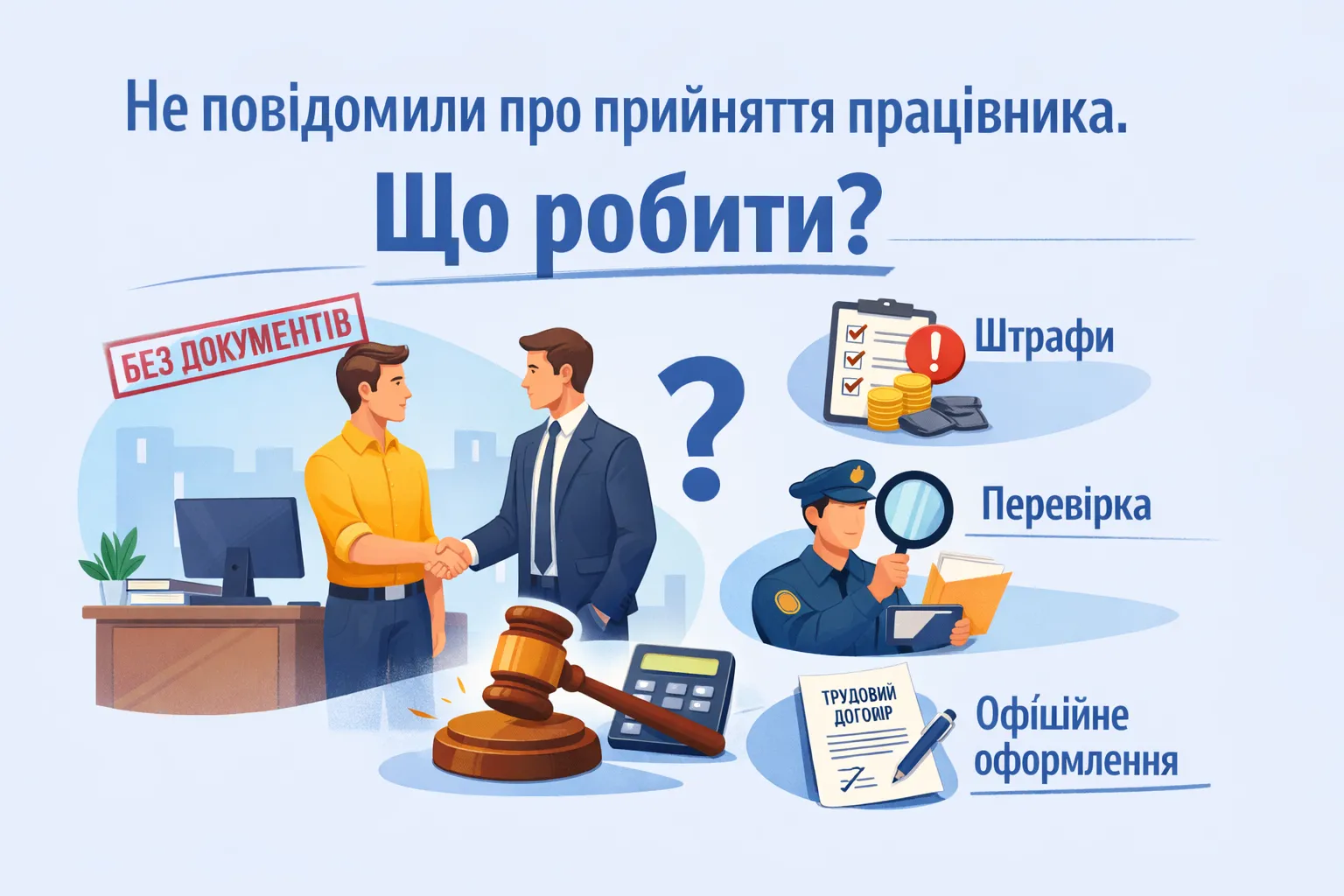 Виявлено неподання повідомлення про прийняття працівника: які дії?