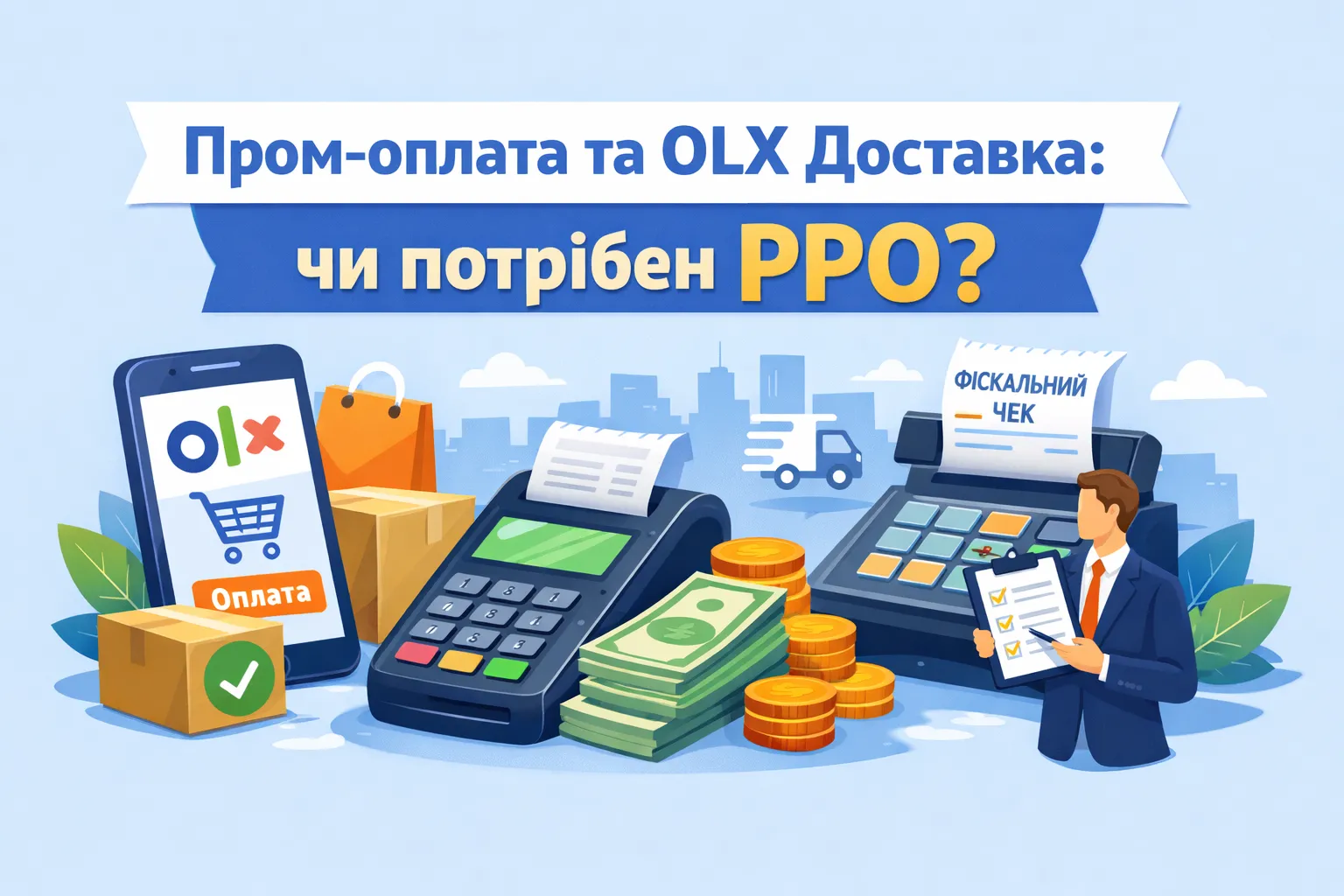 Пром-оплата та OLX Доставка: чи потрібен РРО?