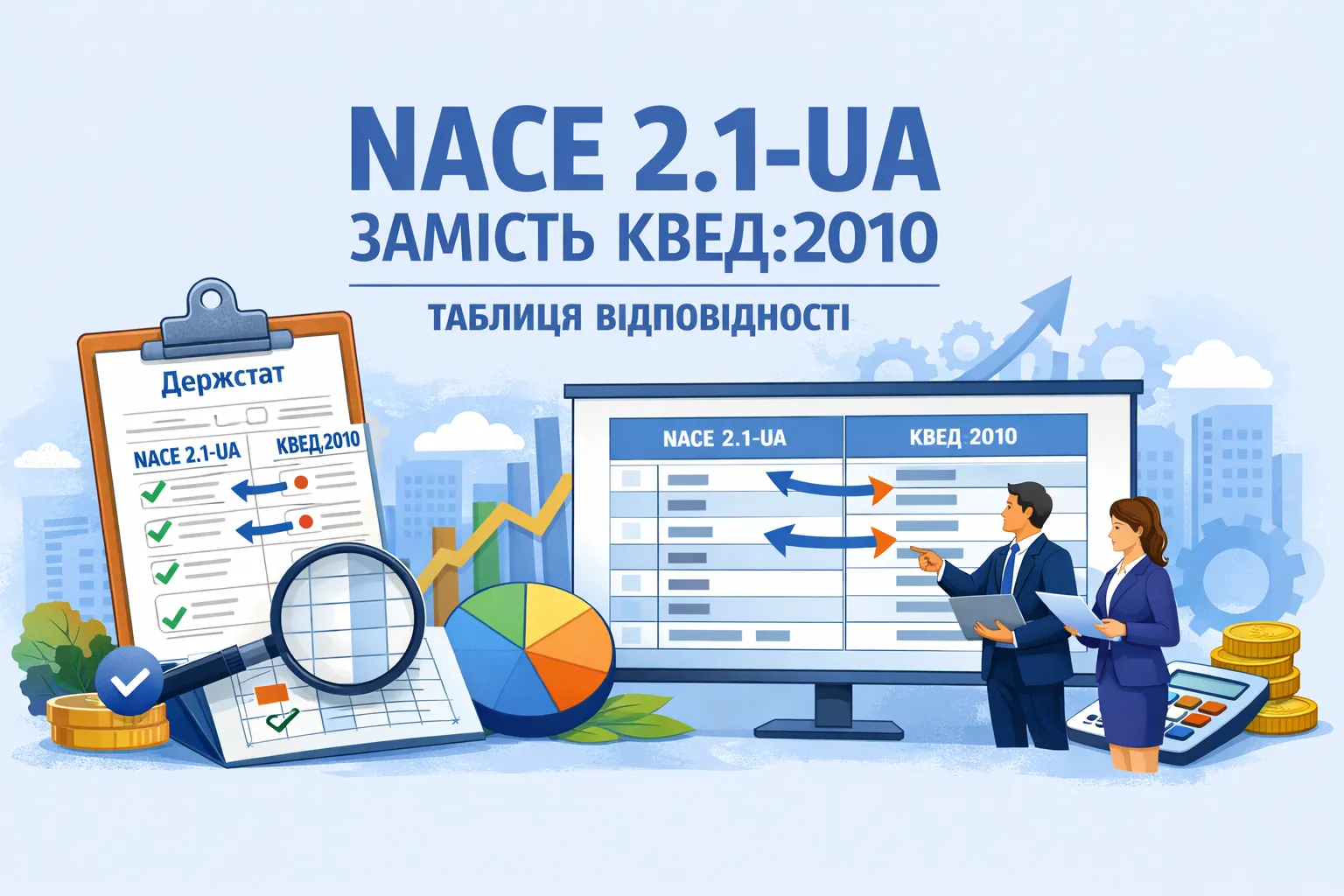 Нова класифікація NACE 2.1-UA замість КВЕД:2010: Держстат оприлюднив таблицю відповідності Нова класифікація NACE 2.1-UA замість КВЕД:2010: Держстат оприлюднив таблицю відповідності