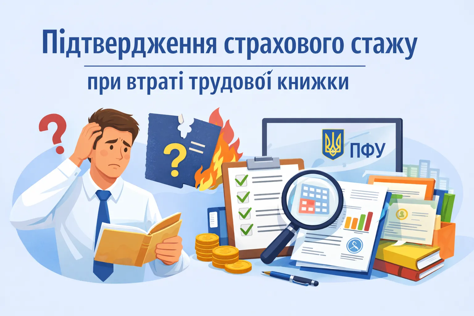 Підтвердження страхового стажу в разі втрати трудової книжки Підтвердження страхового стажу в разі втрати трудової книжки