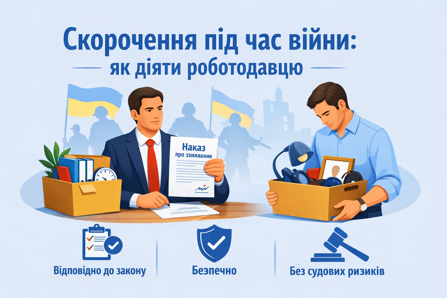 Сокращение во время войны: как действовать работодателю законно и без риска судебных споров