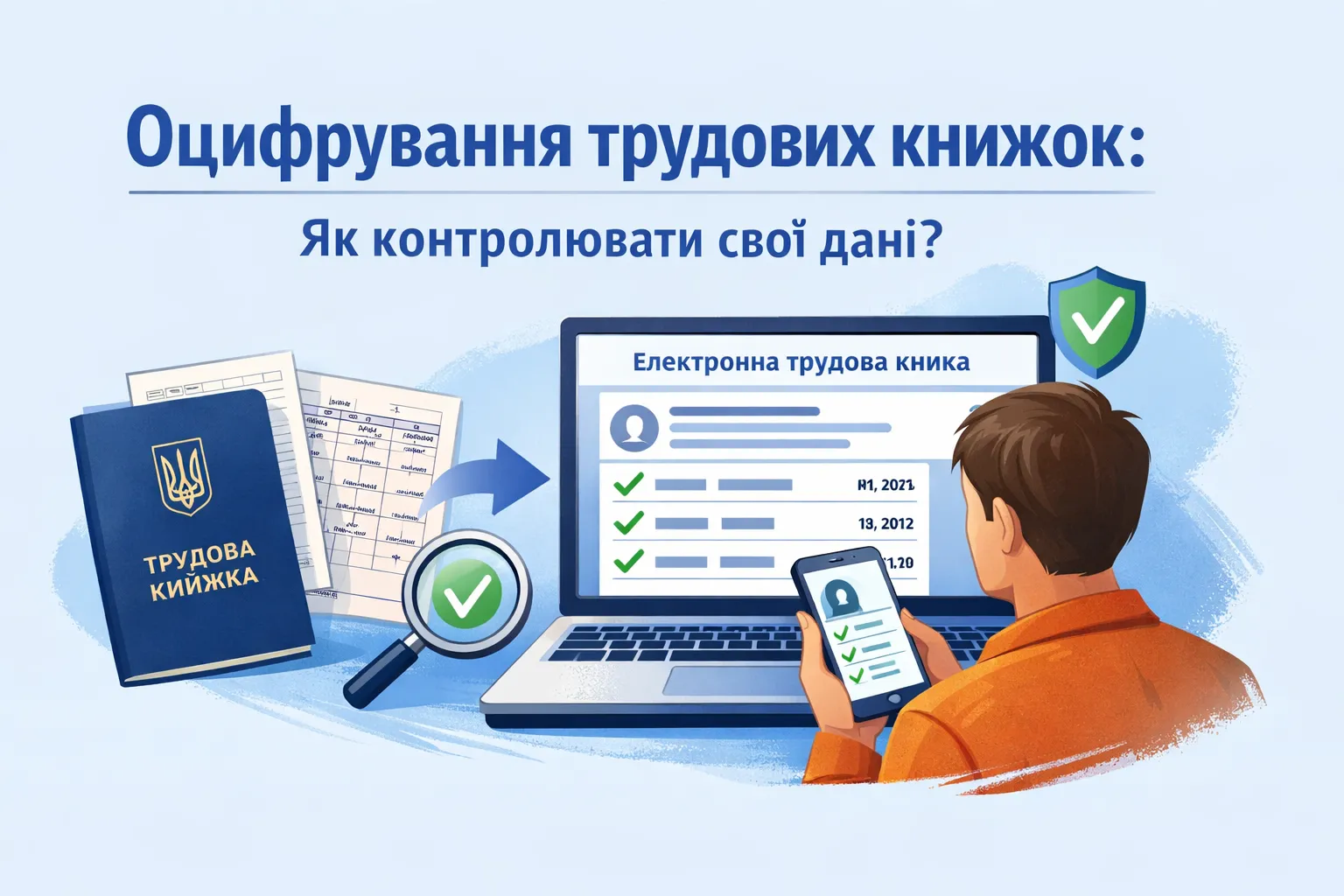 Оцифрування трудових книжок: як працівнику контролювати правильність своїх даних Оцифрування трудових книжок: як працівнику контролювати правильність своїх даних