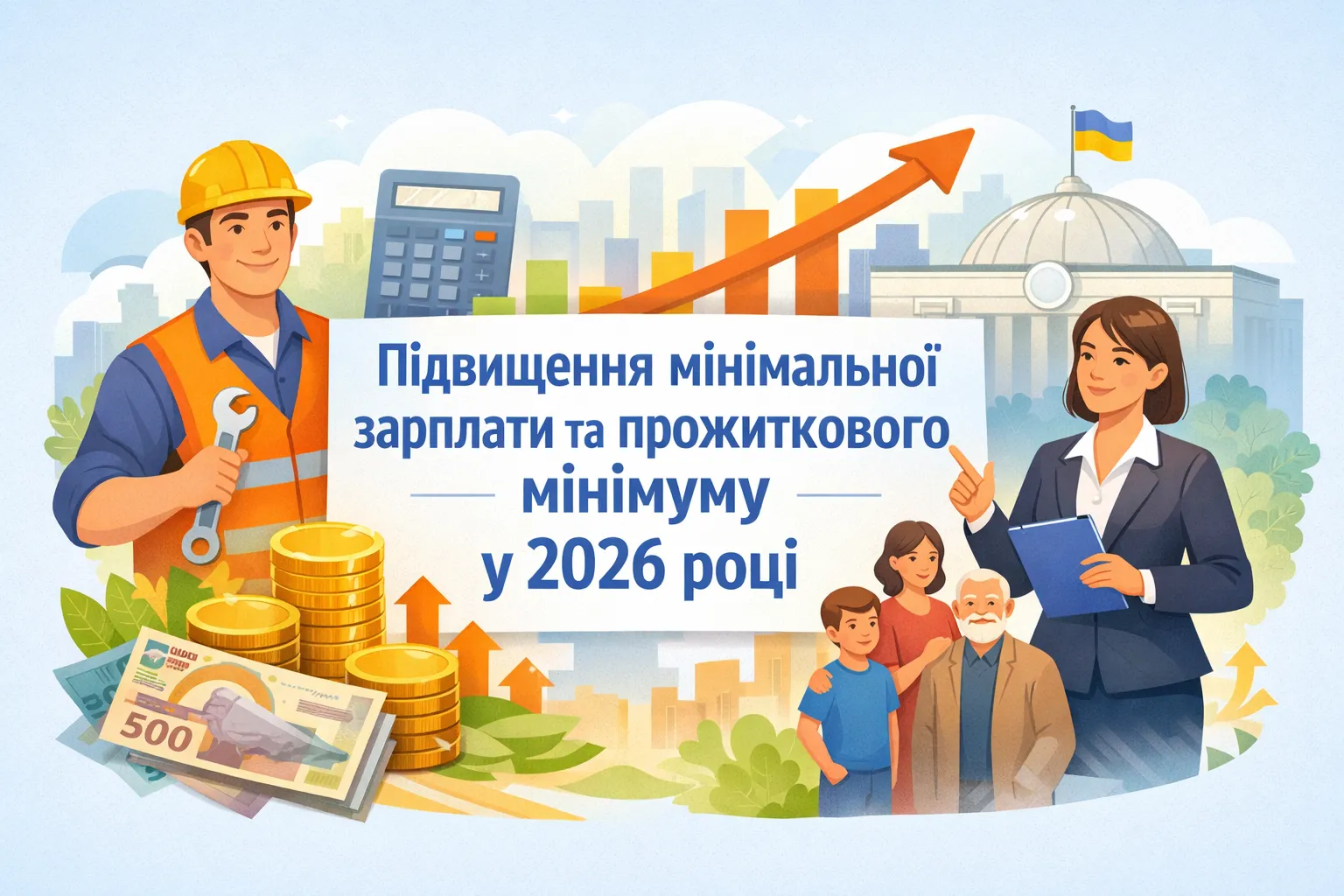 Мінзарплату та прожитмінімум планують підвищити вже у 2026 році