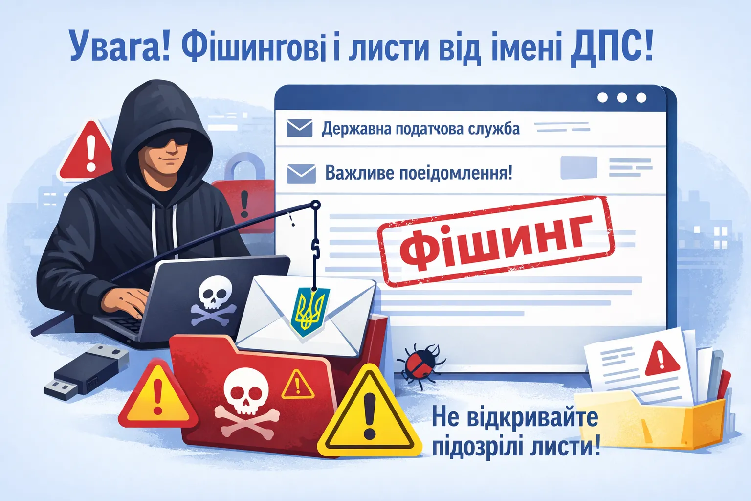 Внимание! Фишинговая рассылка якобы от имени ГНС – не открывайте письма