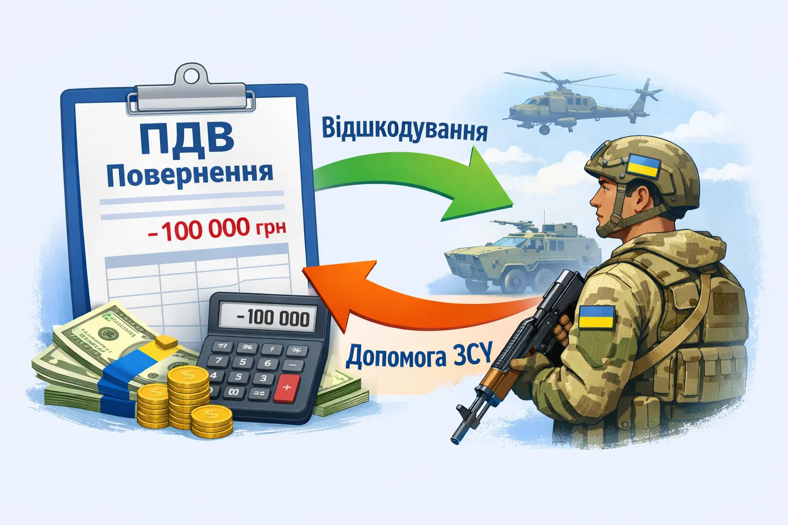 ПДВ і допомога ЗСУ: як заявити від’ємне значення до відшкодування?