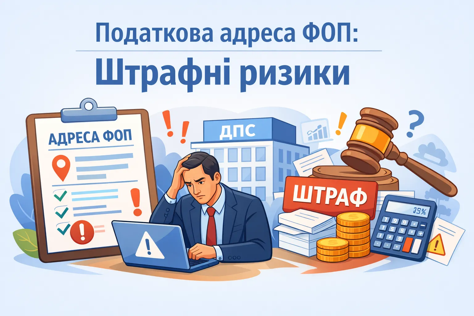 Податкова адреса ФОП: штрафні ризики