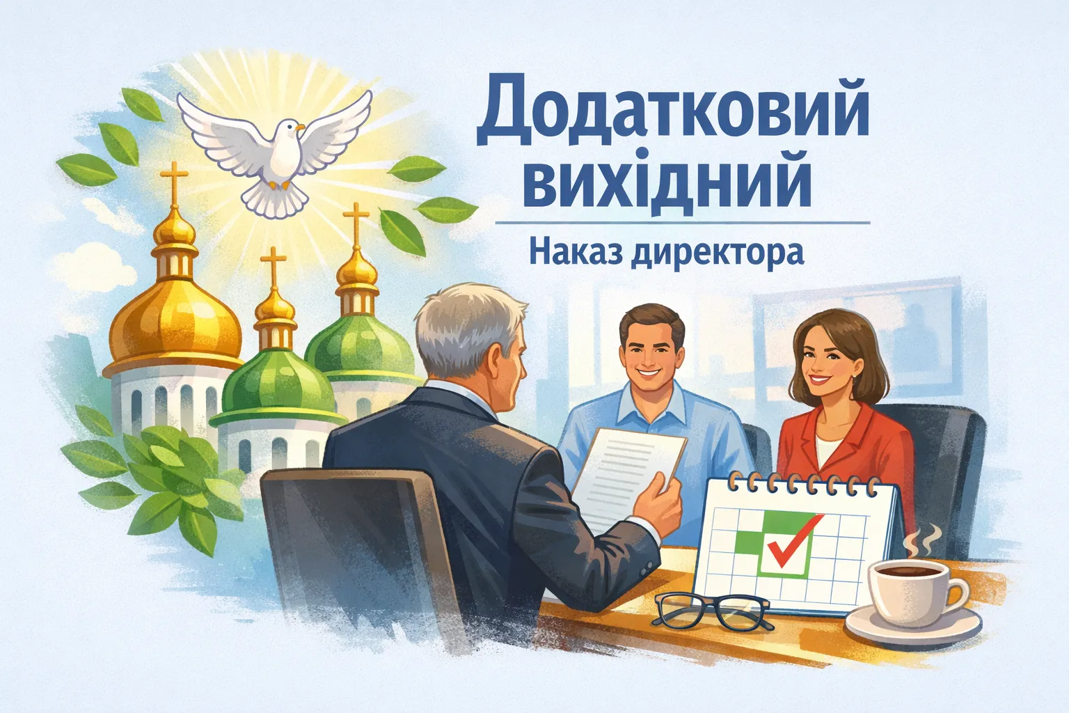 Святкуємо Трійцю: додатковий вихідний за наказом директора Святкуємо Трійцю: додатковий вихідний за наказом директора