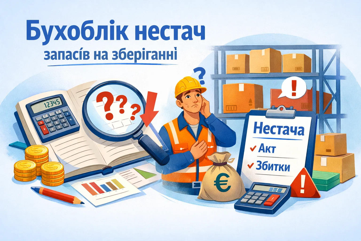 Бухучет недостач переданных на хранение запасов