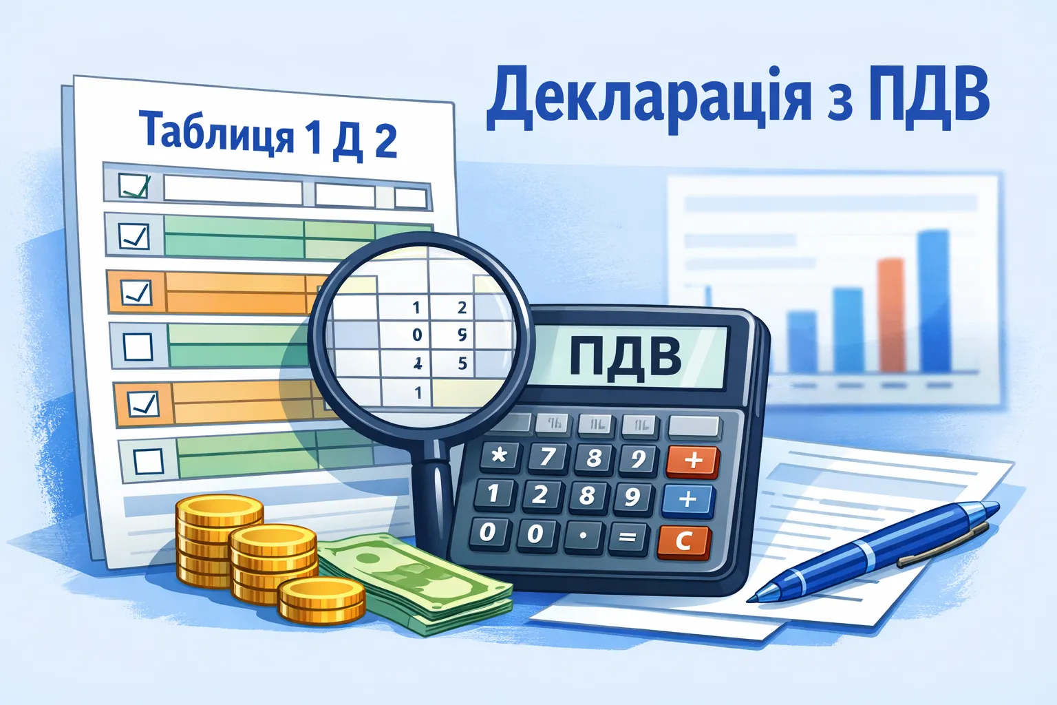 Порядок заповнення таблиці 1 Д 2 до Декларації з ПДВ