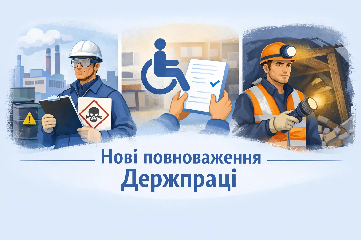 Держпраці отримує нові повноваження: хімбезпека, інвалідність, гірничий нагляд Держпраці отримує нові повноваження: хімбезпека, інвалідність, гірничий нагляд