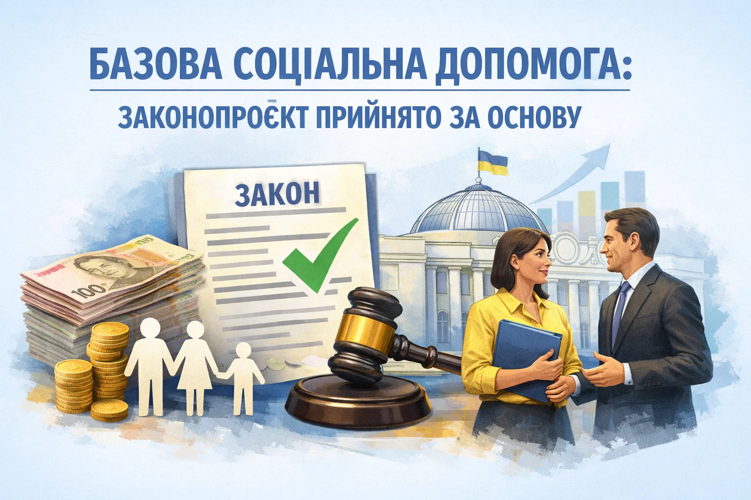 Базова соціальна допомога: законопроєкт прийнято за основу
