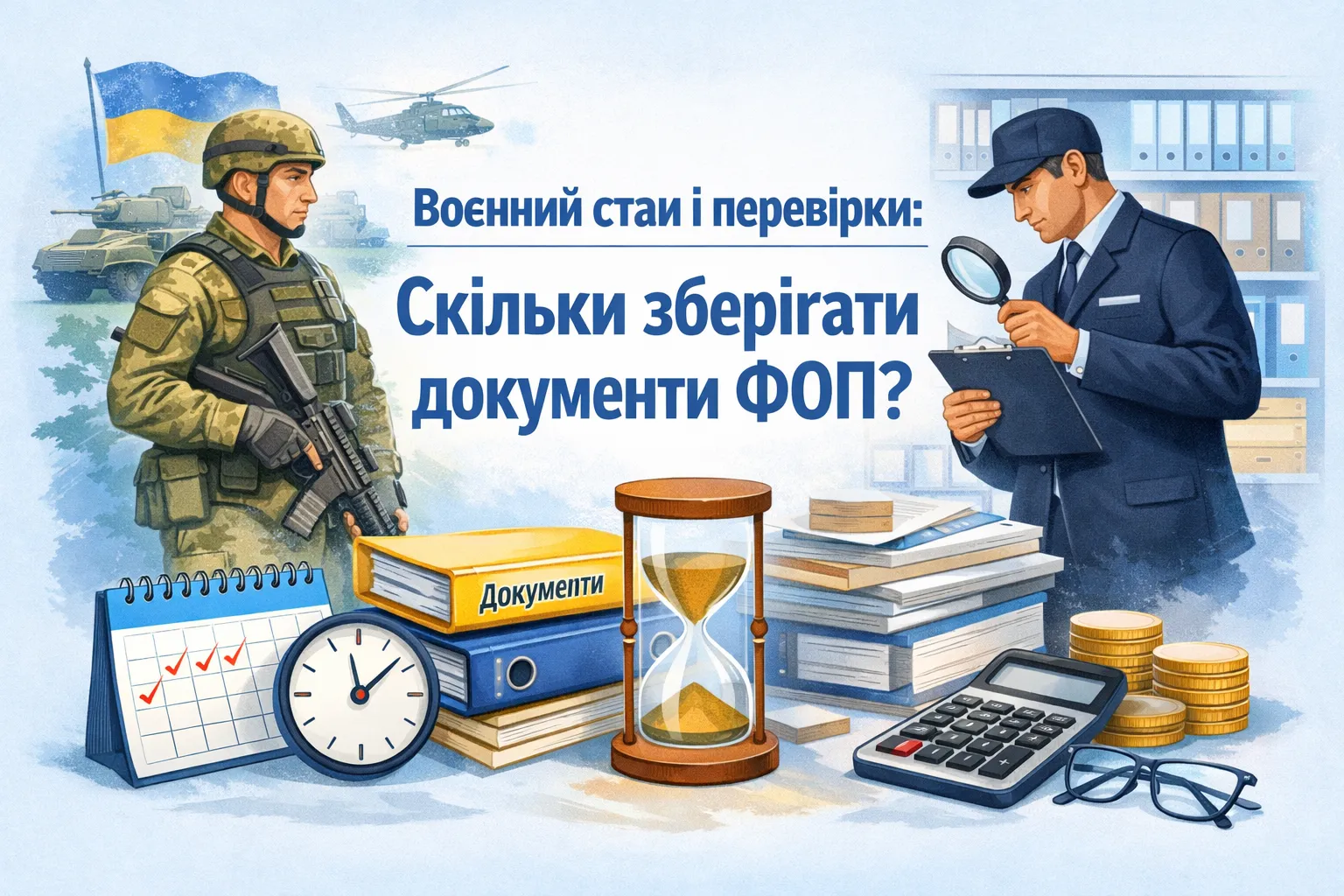 Воєнний стан і перевірки: скільки реально зберігати документи ФОП