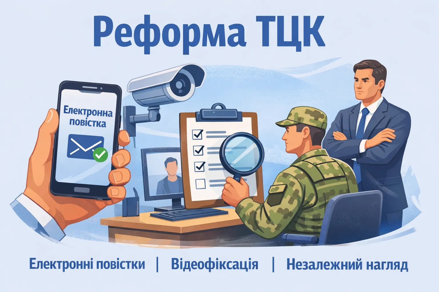 Реформа ТЦК: електронні повістки, відеофіксація, незалежний нагляд