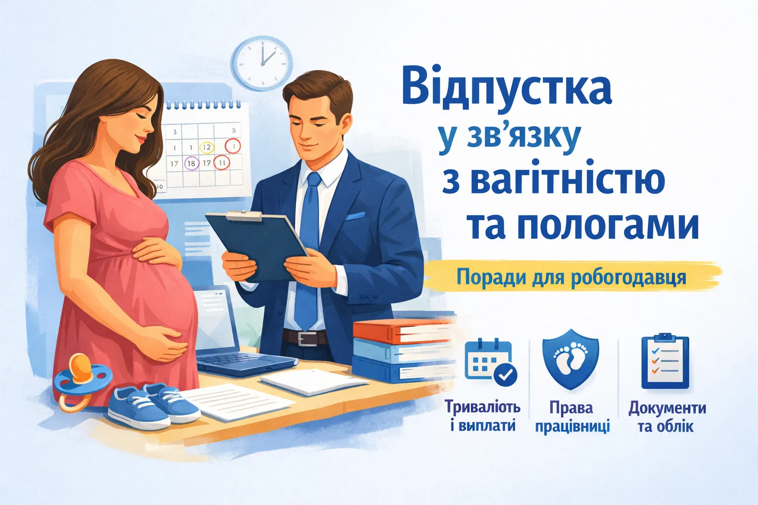 Відпустка у зв’язку з вагітністю та пологами: шпаргалка для роботодавця