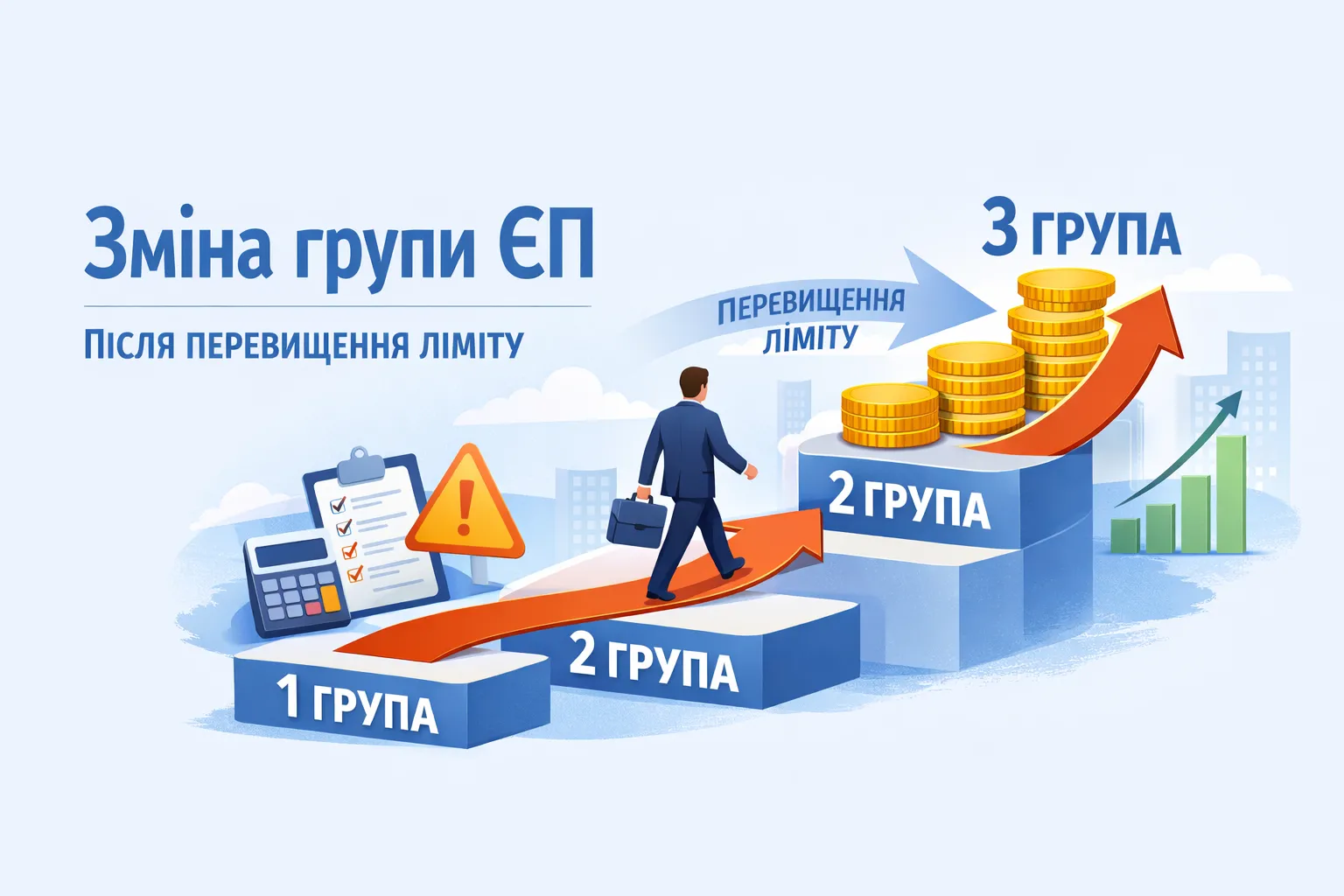 Зміна групи ЄП після перевищення ліміту