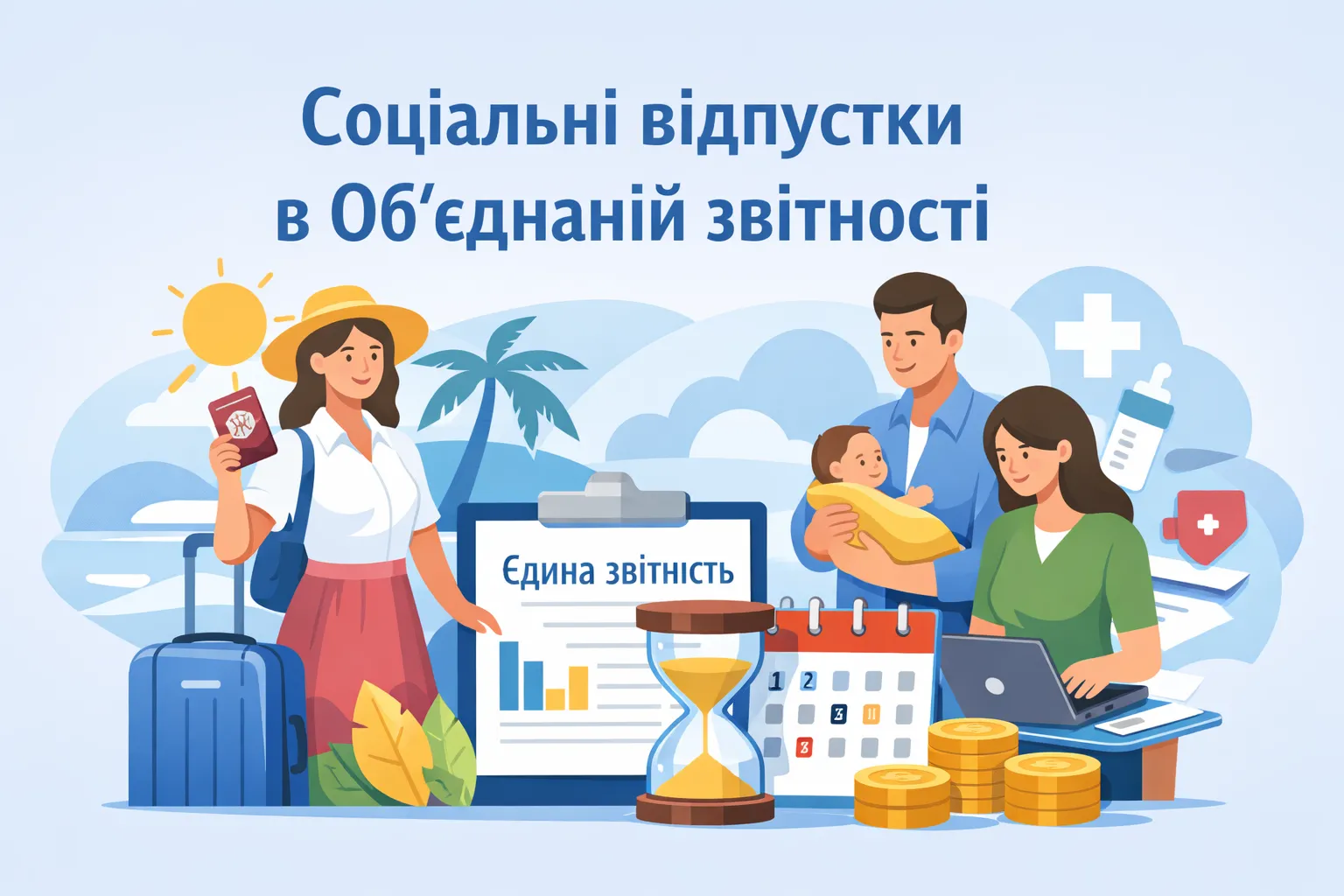 Соціальні відпустки в Об’єднаній звітності