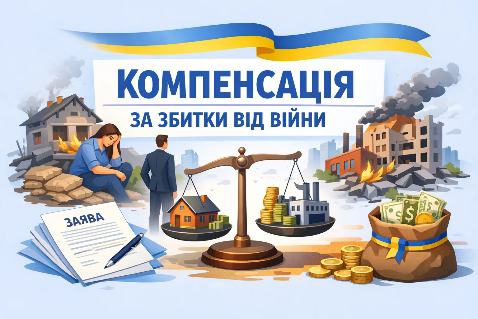 Українцям і бізнесу нагадали про компенсації за збитки від війни