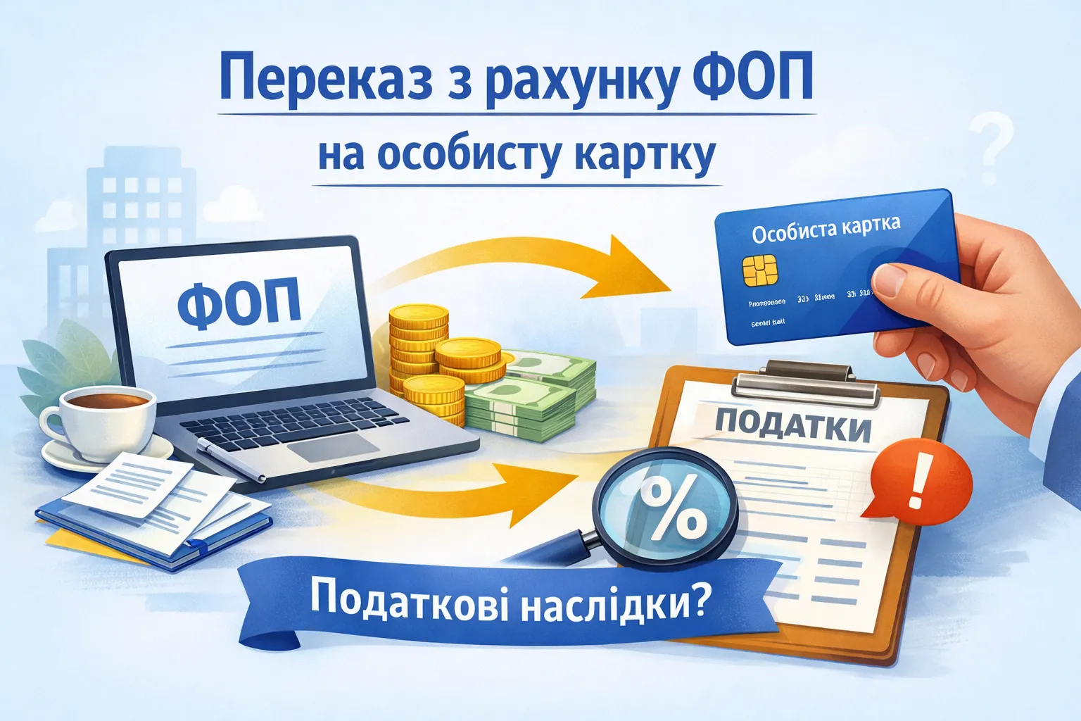 З рахунка ФОП-єдинника на власну карту: чи є податкові наслідки? З рахунка ФОП-єдинника на власну карту: чи є податкові наслідки?